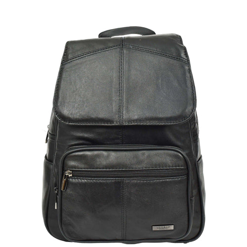 Real Leather Backpack For Women Daypack Organiser Bags HOL0791 Black 1