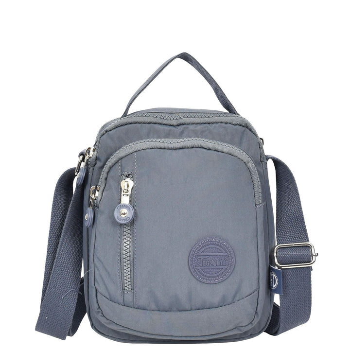 Men's Cross Body Bag Multiple Zip Compartments Lightweight Messenger Bag Shaun Blue