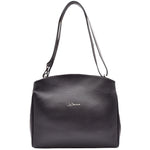 Real Leather Shoulder Bag For Women Zip Hobo Maisie Black 1