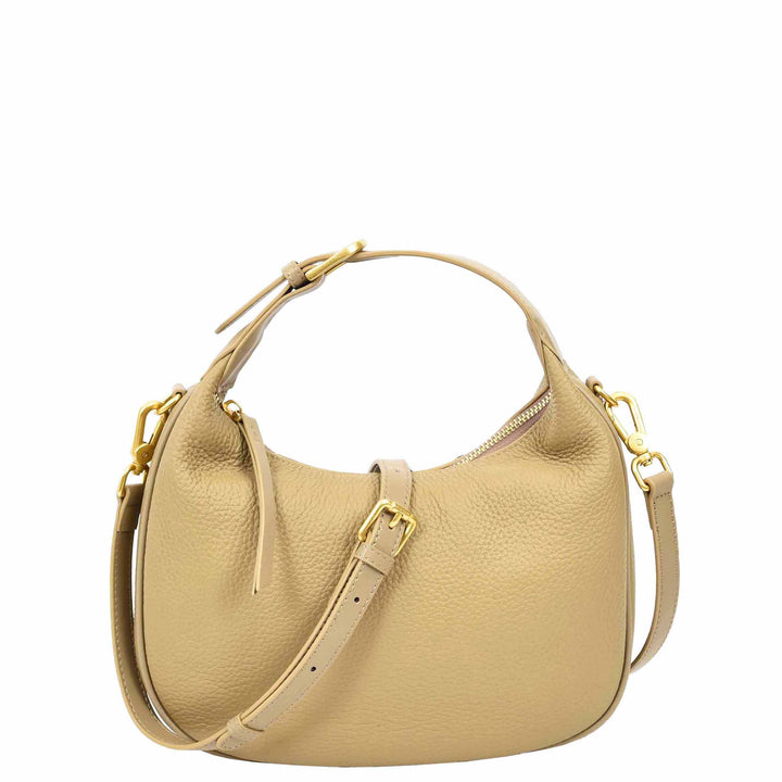 Women's Oval Shoulder Bag Leather Hobo Purse Dakota Tan