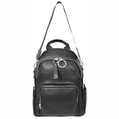 Womens Real Leather Casual Backpack Eliza Black 3