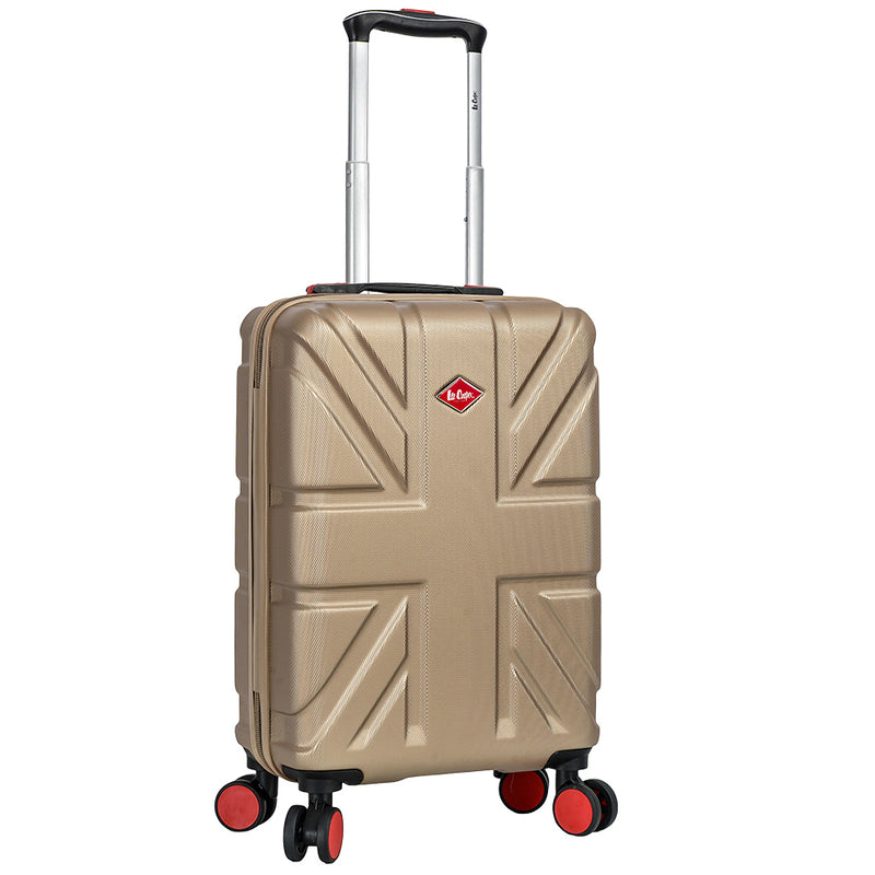 4 Wheel Spinner TSA Hard Travel Luggage Union Jack Taupe 2