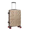 4 Wheel Spinner TSA Hard Travel Luggage Union Jack Taupe 8