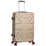 4 Wheel Spinner TSA Hard Travel Luggage Union Jack Taupe 16