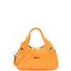 Womens Grained Leather Shoulder Bag Zip Small Size Handbag Daisy Yellow