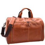 Genuine Leather Travel Holdall Overnight Bag HL015 Honey 1