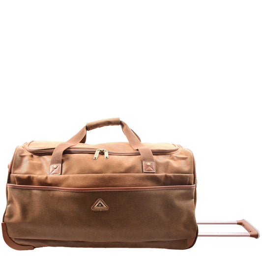 Wheeled Holdall Mid Size Duffle Bag HOL062 Coffee 1