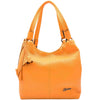 Womens Leather Shoulder Zip Opening Large Hobo Bag Kimberly Yellow 1