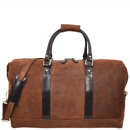 Real Leather Large Size Holdall Duffle Bag Vintage Brown HOL788 1