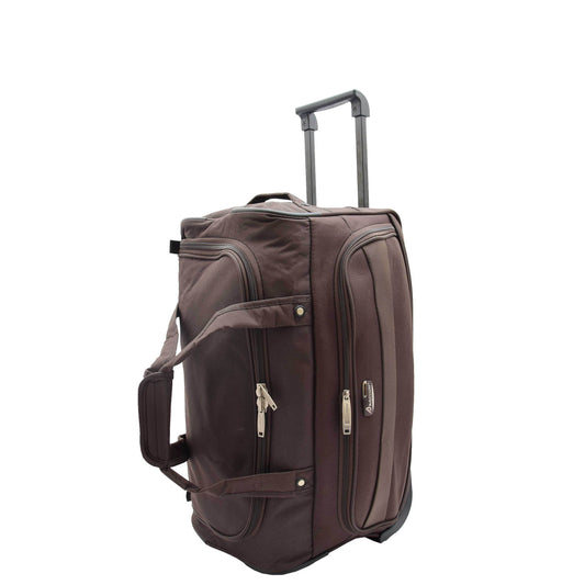 Lightweight Mid Size Holdall with Wheels HL452 Brown