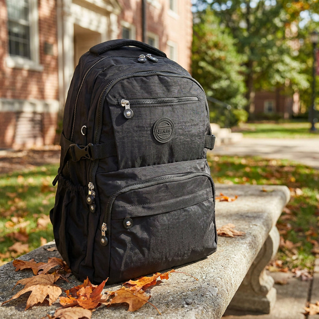 Backpack Lightweight Multiple-Compartment Rucksack with Spacious Storage Casual Use Daypack Colindale Black