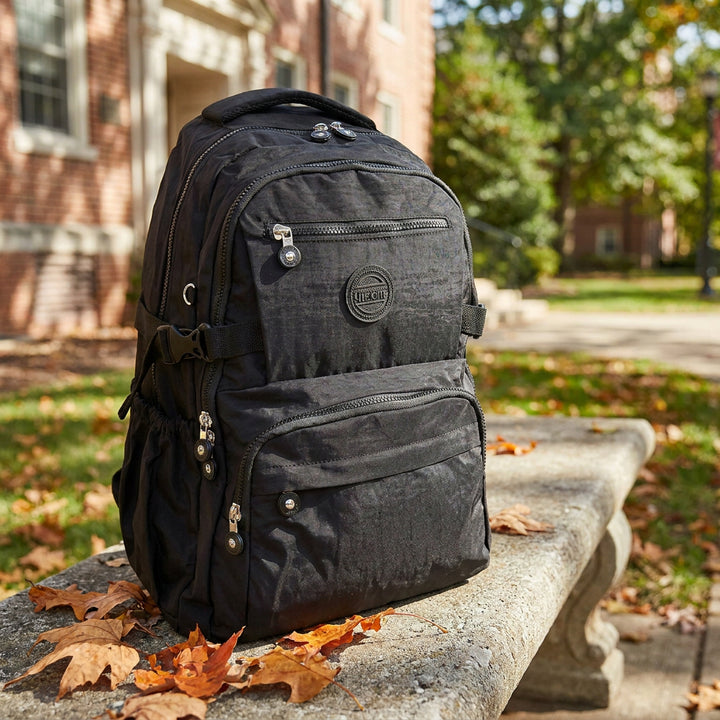 Backpack Lightweight Multiple-Compartment Rucksack with Spacious Storage Casual Use Daypack Colindale Black