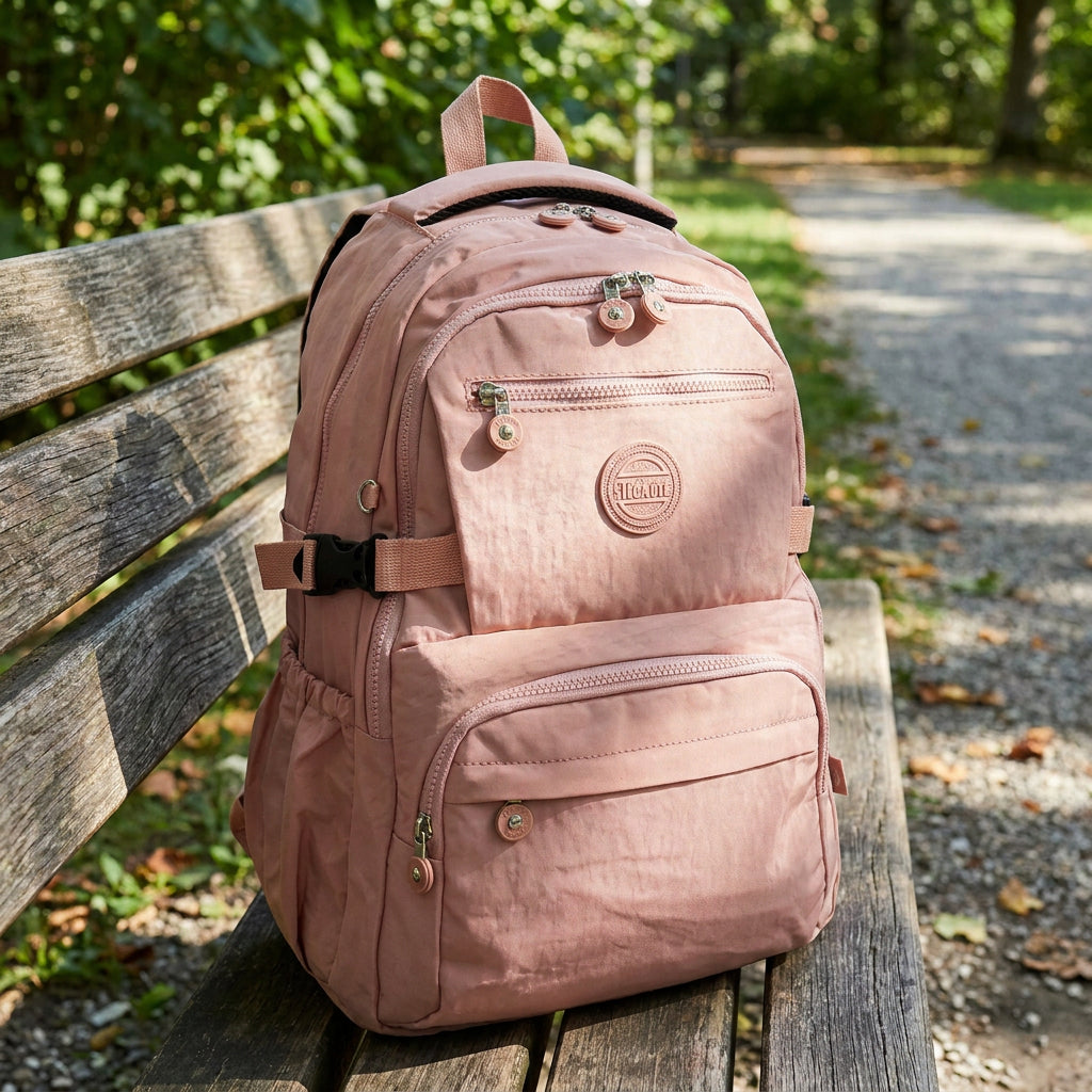 Backpack Lightweight Multiple-Compartment Rucksack with Spacious Storage Casual Use Daypack Colindale Pink