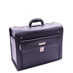 Pilot Case Faux Leather File Organiser Bag HOL2007 Black 2