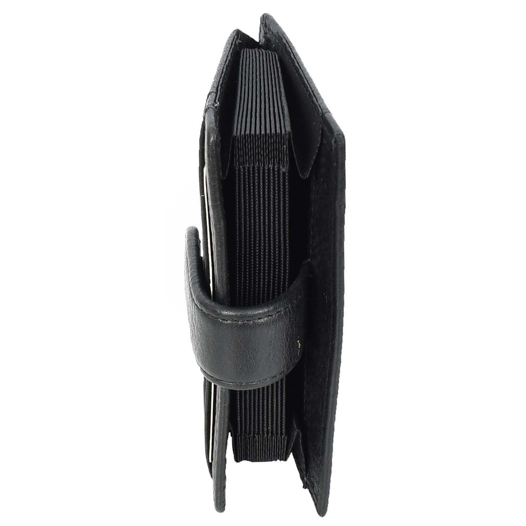 Genuine Leather Credit Card Holder Accordion Card Case Style Wallet Arosa Black-4