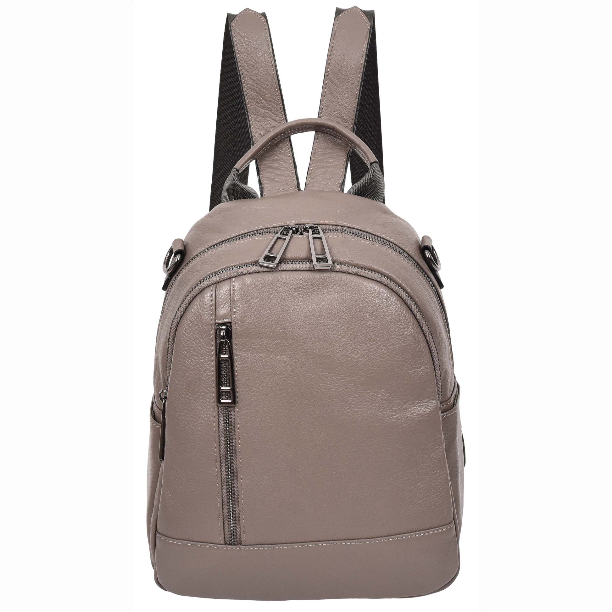 Womens Real Leather Casual Backpack Victoria Grey 2