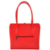 Leather Classic Tote Style Zip Opening Large Shoulder Bag CYNTHIA Red 2
