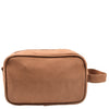Faux Leather Toiletry Wash Bag Travel HOL8202 Camel 2