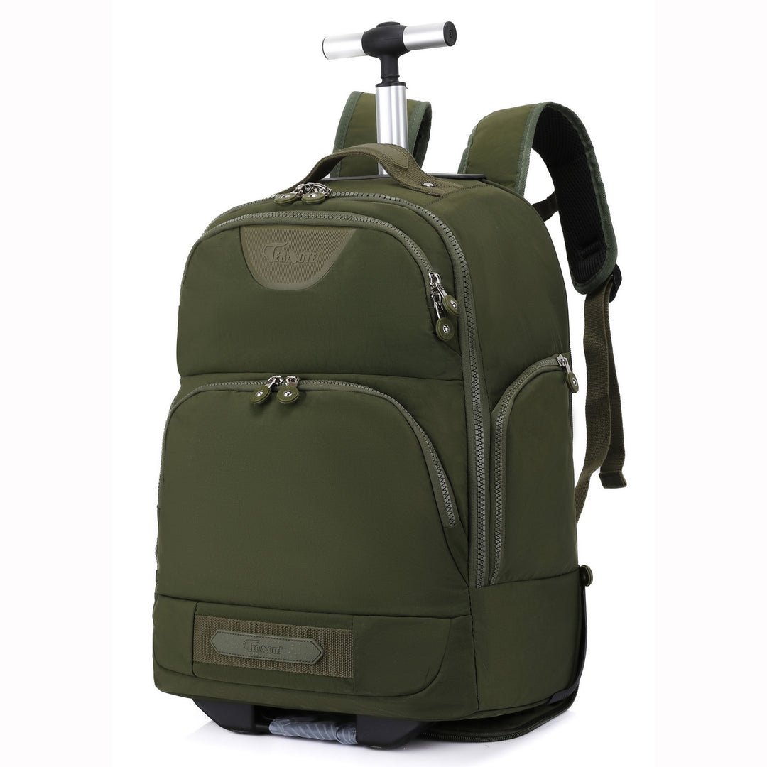 Wheeled Laptop Backpack Convertible Trolley Jetmax Green 2