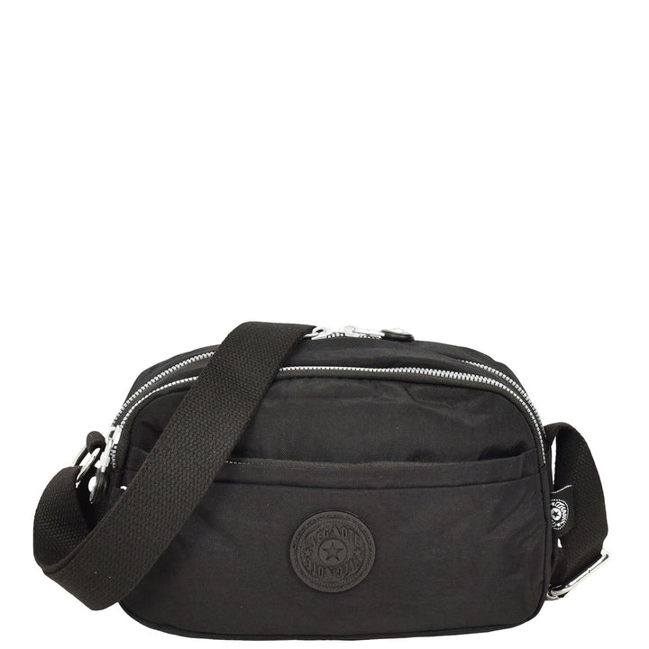 Womens Small Cross Body Bag Travel Organiser Sling Pouch Anya Black