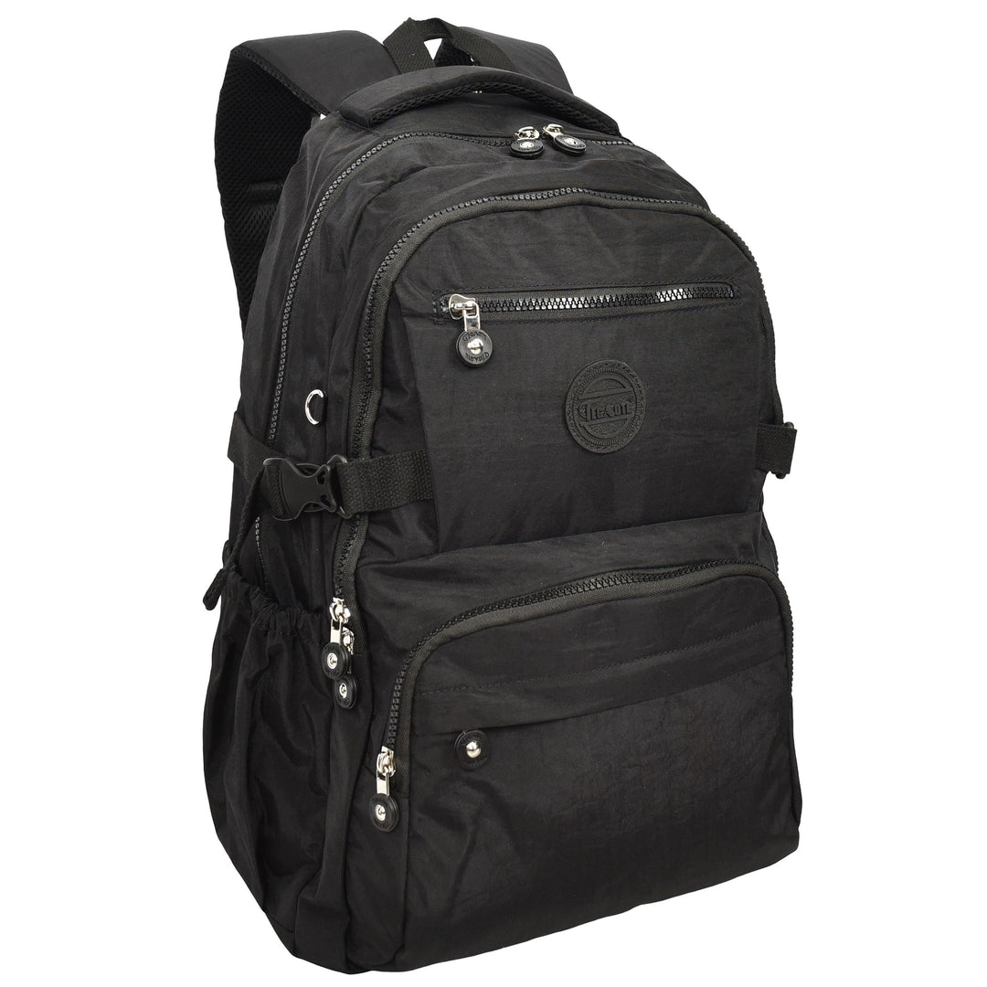 Backpack Lightweight Multiple-Compartment Rucksack with Spacious Storage Casual Use Daypack Colindale Black