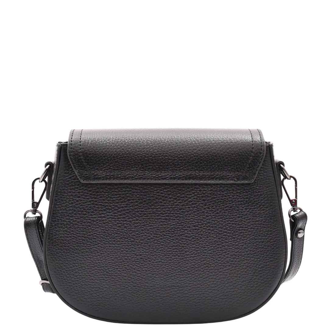 Real Leather Small Size Cross Body Bag for Women Zora Black 2