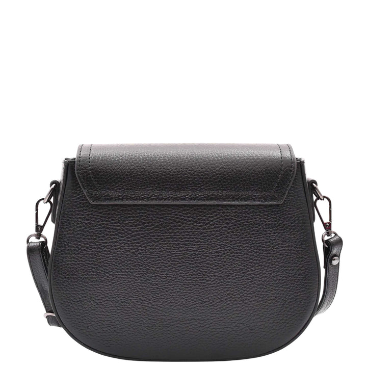 Real Leather Small Size Cross Body Bag for Women Zora Black 2