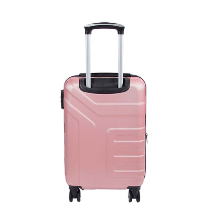 Expandable 4 Wheeled Cabin Hard Luggage Sydney Rose Gold 2