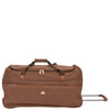 Faux Leather Large Size Wheeled Holdall H070 Tan 2