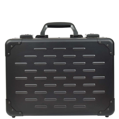 Carbon Black Aluminium Attache Case Twin TSA Combination HOL3496 2