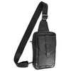 Real Leather Cross Body Chest Bag Elliot Black