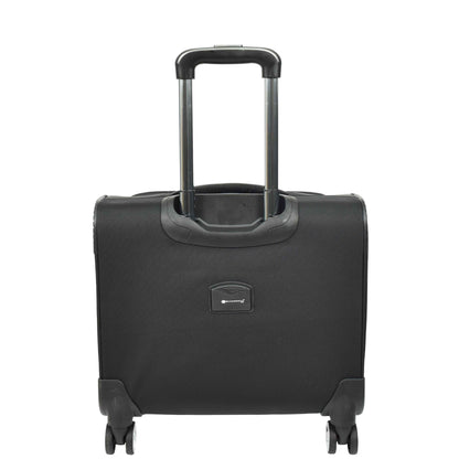 Business Organiser Office Travel Pilot Case 4 Wheeled Bag Black Troy 2