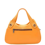 Womens Grained Leather Shoulder Bag Zip Small Size Handbag Daisy Yellow 2