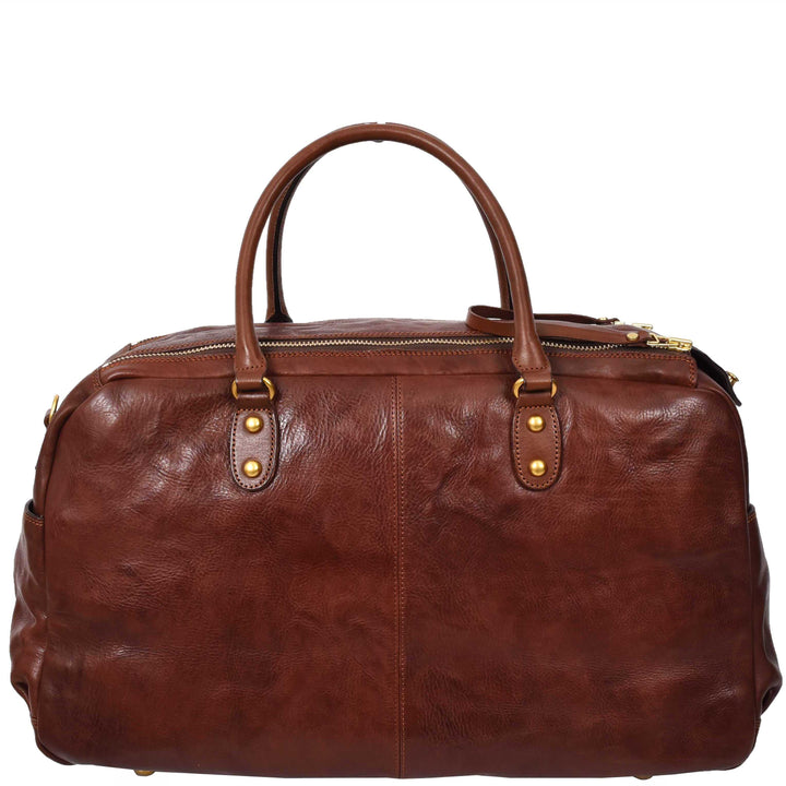 Genuine Leather Large Size Holdall Travel Duffle Bag HOL716 2