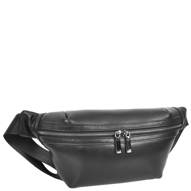 Real Leather Bum Bag Black House of Leather