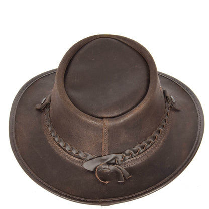 Original Australian Bush Hat Real Leather Cowboy Brown 1