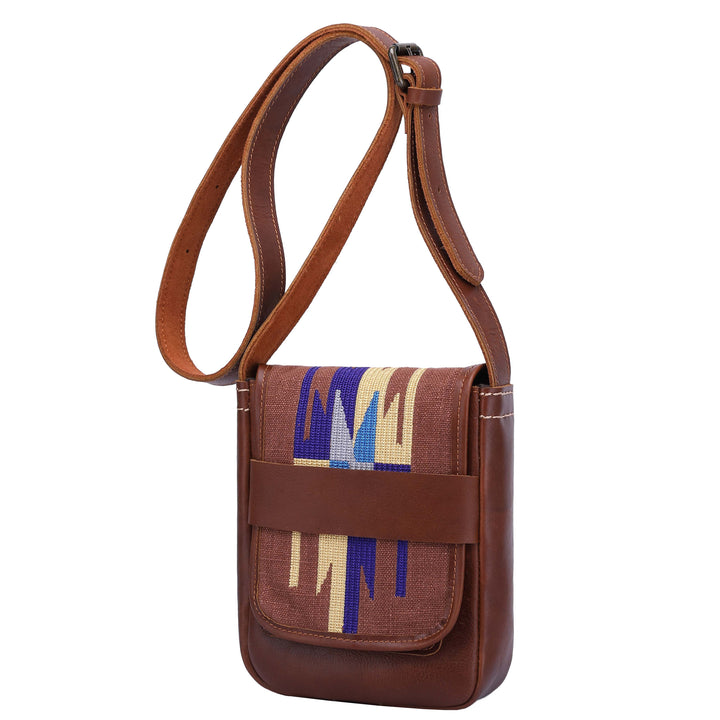 Womens Real Leather Small Sling Cross Body Bag Pouch H8008 Tan 3