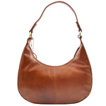 Womens Classic Leather Shoulder Hobo Bag Bruges Cognac 2