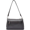 Womens Real Leather Shoulder Zip Bag Small Size Handbag Chloe Black 2