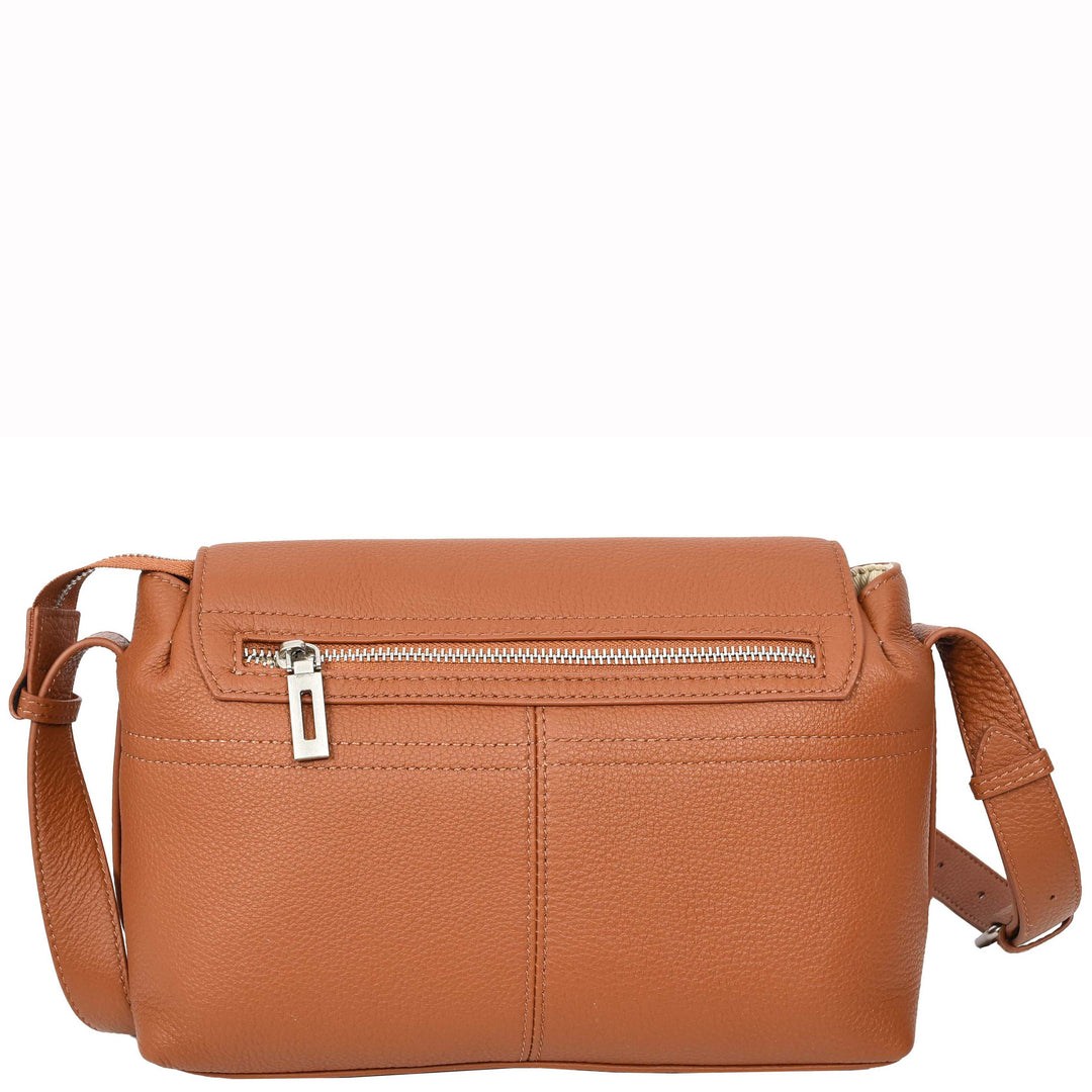 Women's Real Leather Satchel Shoulder Bag Adjustable Strap Renee Tan 2