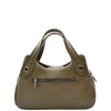 Womens Grained Leather Shoulder Bag Zip Small Size Handbag Daisy Olive 2