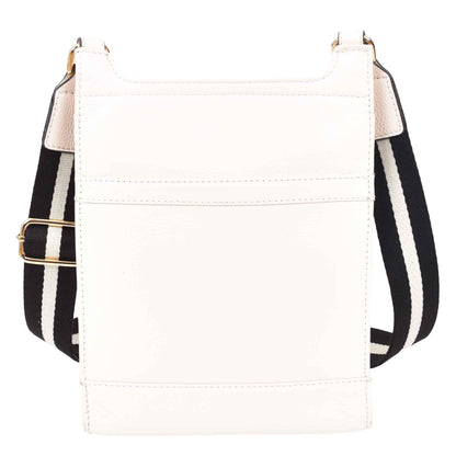 Womens Cross Body Leather Messenger Travel Bag HOL33 White 2