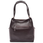Womens Leather Suede Shoulder Bag Zip Large Brown Hobo Audrey 2