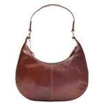Womens Classic Leather Shoulder Hobo Bag Bruges Chestnut 2