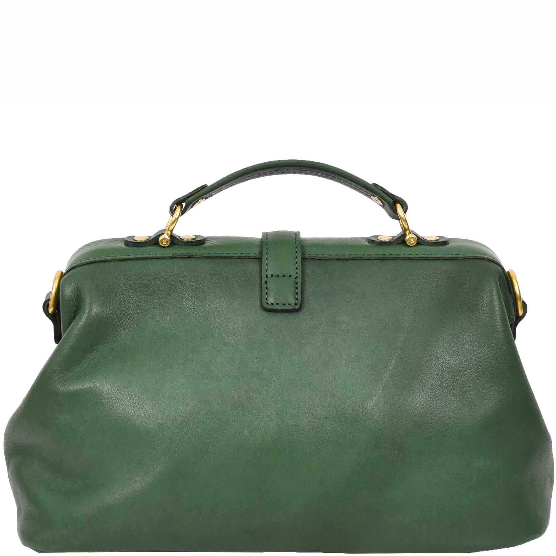 Womens Real Leather Bag Doctor Handbag HOL848 Green 2