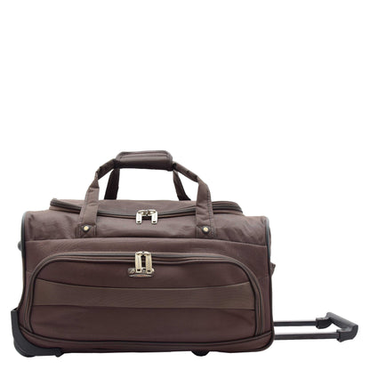 Lightweight Mid Size Holdall with Wheels HL452 Brown