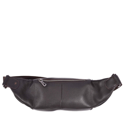 Real Leather Bum Bag Milan Brown-5