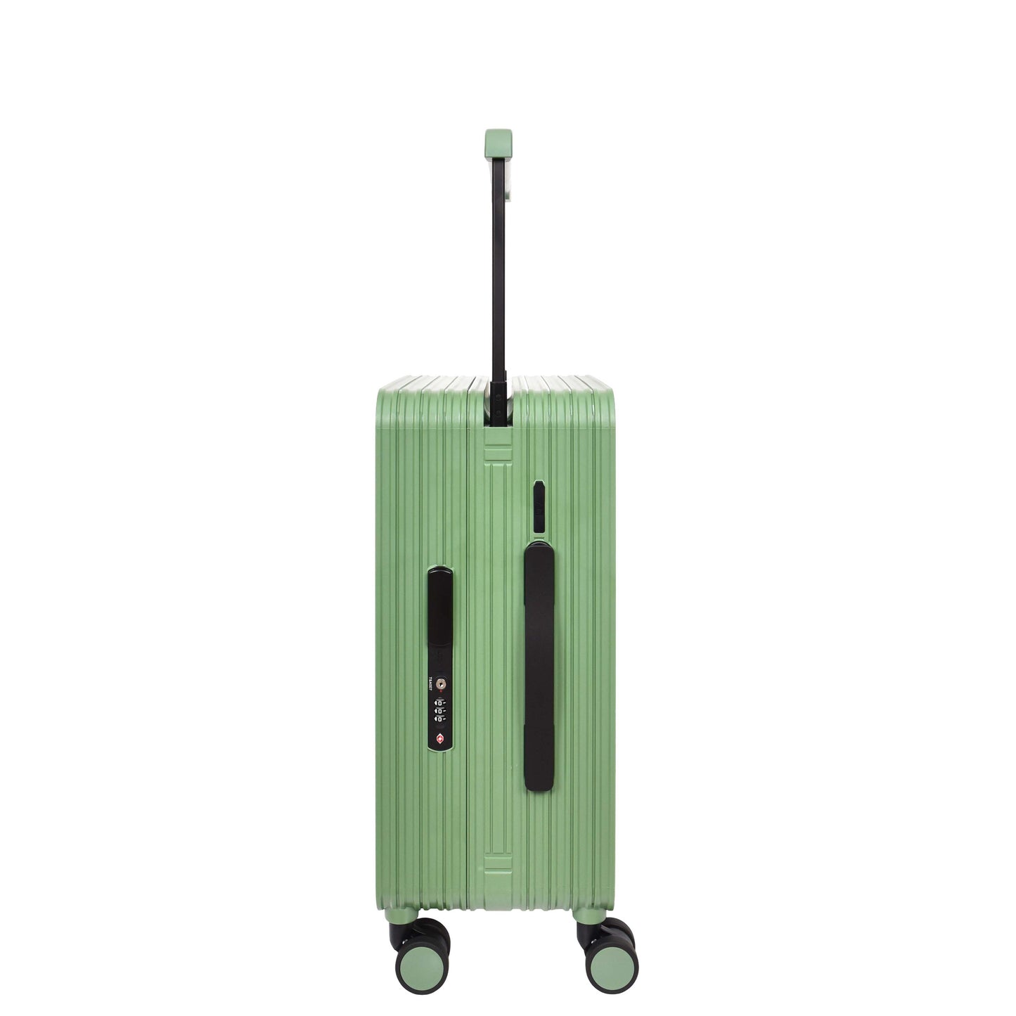 20" Cabin Size USB Port Suitcase Four Wheels Hard Shell Luggage Expedition Green-4