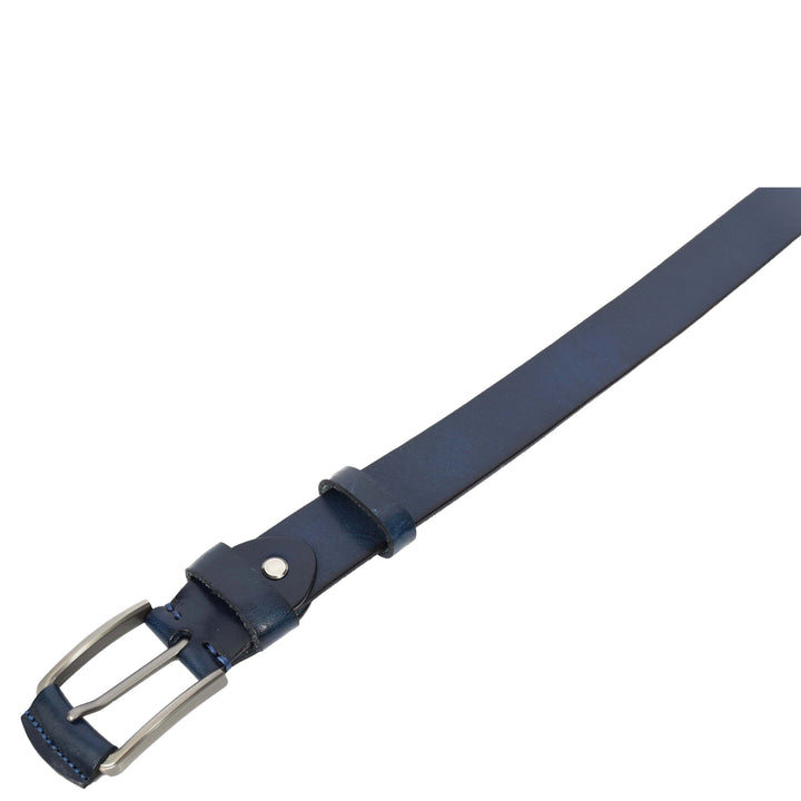 Mens Real Leather Handmade Casual Style Every Day Adjustable Daily Wear Belt Taraz Navy