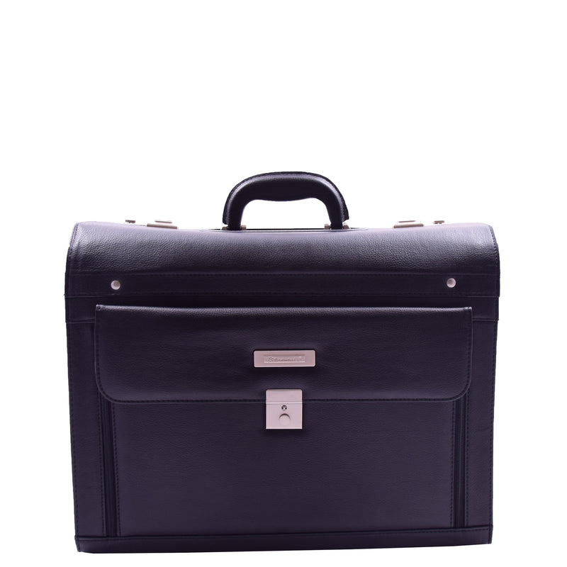Pilot Case Faux Leather File Organiser Bag HOL2007 Black 3